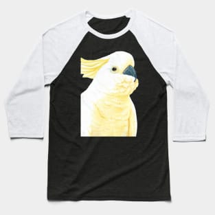 watercolor yellow-crested cockatoo portrait painting parrot Baseball T-Shirt